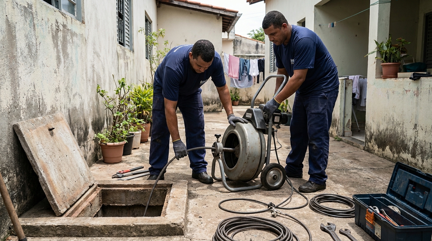 Desentupimento de Coluna Sanitária em Chapecó‑SC